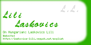 lili laskovics business card